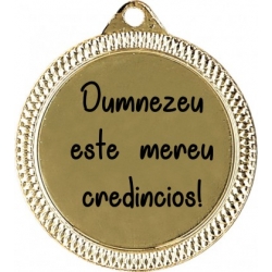 Medalie cupru metalica, Dumnezeu este mereu credincios!